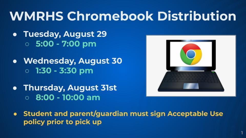WMRHS Chromebook Distribution