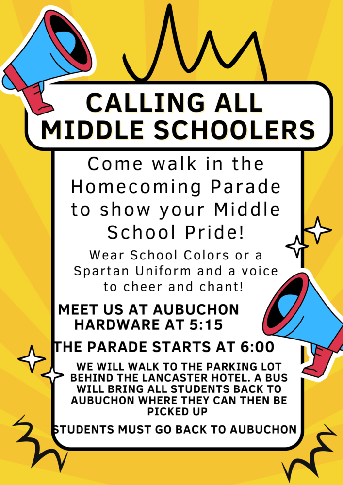 Homecoming Parade Parade Announcement