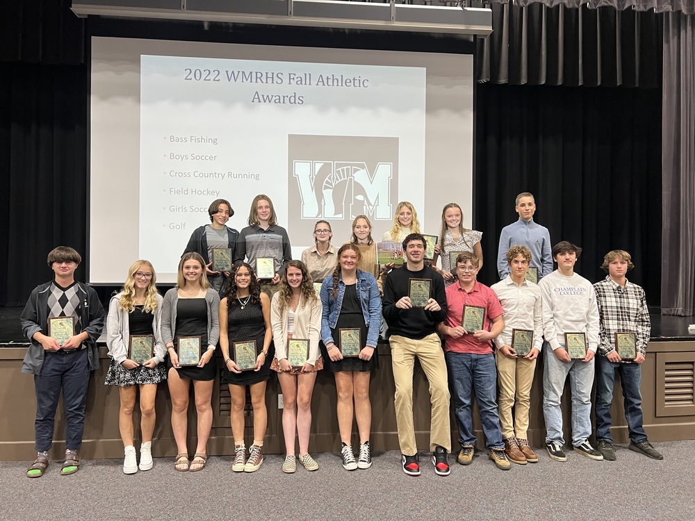WMRHS students who received fall athletic awards