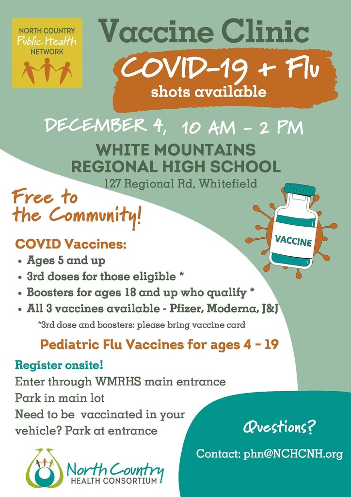 December 4th vaccine clinic at WMRHS