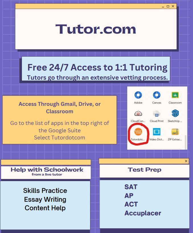 Tutor.com Free 24/7 Access to 1:1 Tutoring