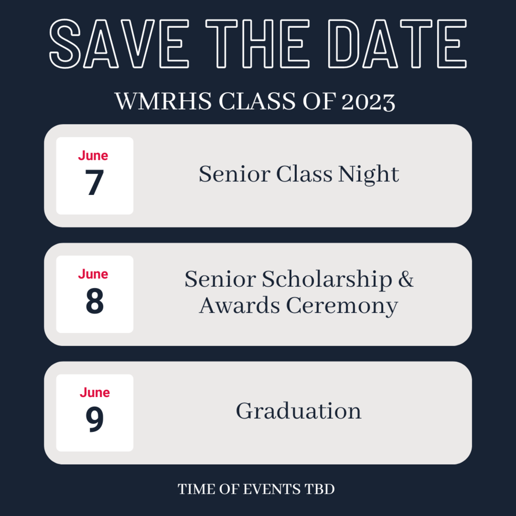 WMRHS Graduation Info!